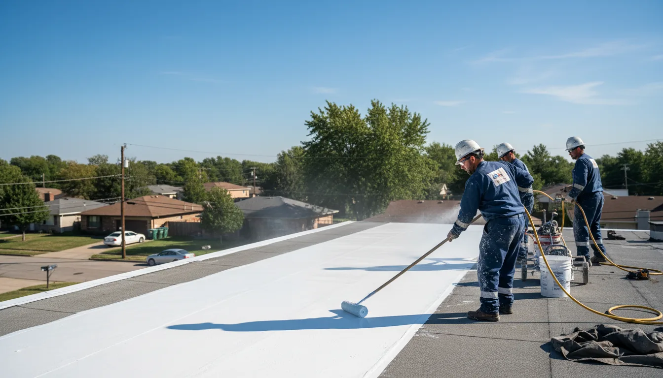 Commercial roof coating in Augusta, IL near me